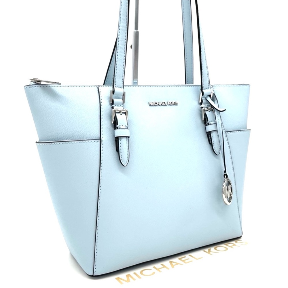 Michael Kors Large Charlotte Tote Bag Light Blue (NWT) - Picture 2 of 8